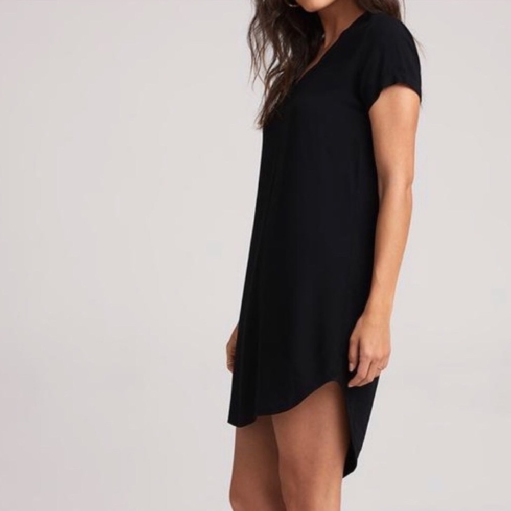 Anthro Cloth & Stone blue high low v neck dress